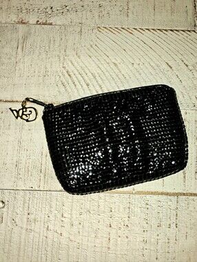 Whiting & Davis VINTAGE Black Metal Mesh Coin Purse
